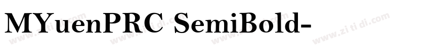 MYuenPRC SemiBold字体转换